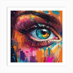 Eye Painting Art Print