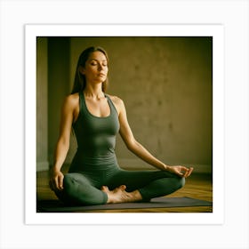 Woman Meditating Art Print