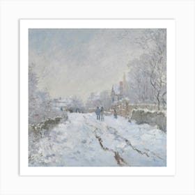 Claude Monet In The Snow 1 Art Print