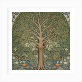 William Morris London Exhibition Poster Tree Of Life Botanical Art Print 3 Art Print