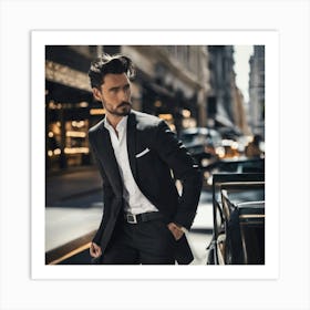 Man In A Suit 2 Art Print