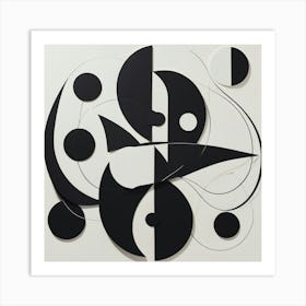 Black and White Abstract Art 204 Art Print