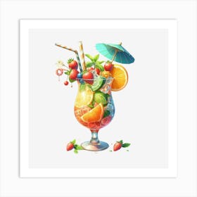 Tropical Cocktail Art Print