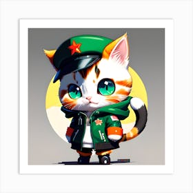 Comrade Cat Art Print