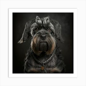 Portrait Of A Schnauzer Art Print