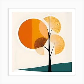 'Sunrise' Tree In The Sun Abstract Art Print