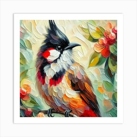 Bulbul Bird On A Branch 1 Art Print