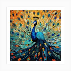 Peacock Painting 2 Art Print