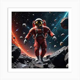 Galactic Dreams: An Astronaut's Infinite Journey Art Print