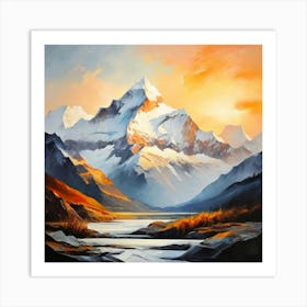 Sunset In The Mountains 8 Art Print