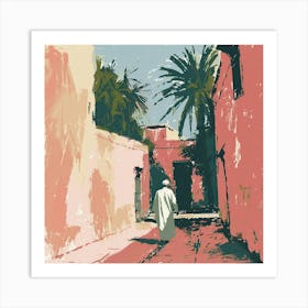 Man Walking Down Alley Art Print