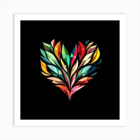 Heart Of Leaves Art Print