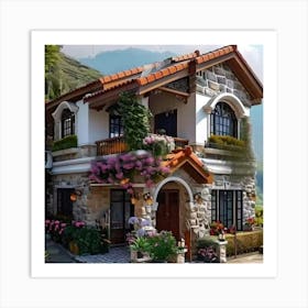 House In The Mountains Art Print