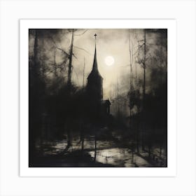 'The Church In The Woods' Art Print