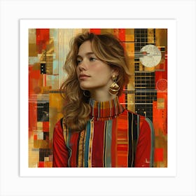 Girl In A Red Top Art Print