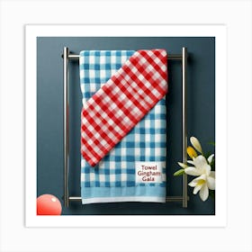 Towel design Gingham gala Art Print