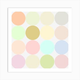 Pastel Circles 1 Art Print