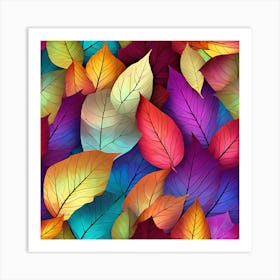 Autumn Leaves Wallpaper 1 Art Print