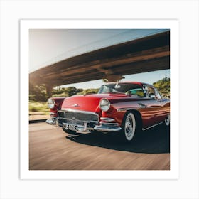 Classic Car On The Road 14 Art Print