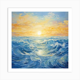 Sunset Over The Ocean 5 Art Print