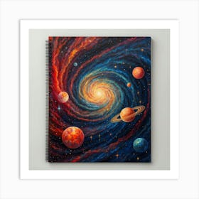 Spiral Galaxy Spiral Notebook Art Print