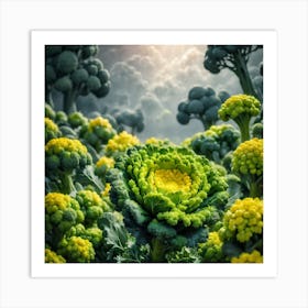 Florets Of Broccoli 13 Art Print