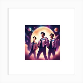 Pink space Boys Art Print