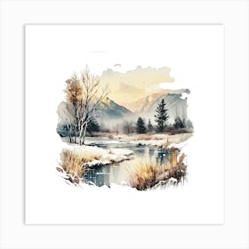 Winter Landscape Painting 2 Art Print