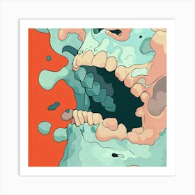 Skull With Teeth Art Print