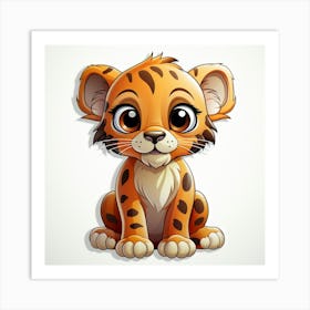 Cartoon Cheetah Art Print