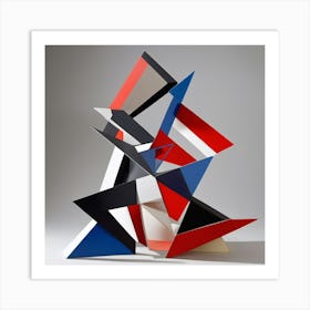 Abstract Geometric Sculpture 1 Art Print