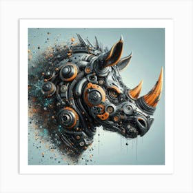 Rhino Print Art Print