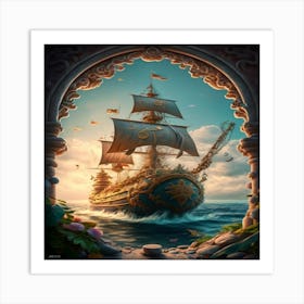 Pirate Ship Art Print