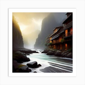 Asian Village Art Print