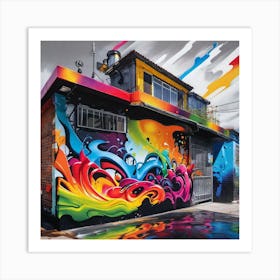 Graffiti Painting Art Print