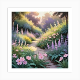 Path In The Garden 1 Art Print