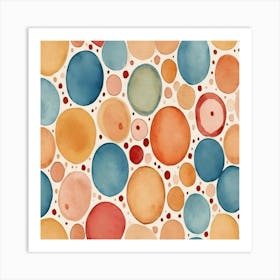 Watercolor Circles Art Print