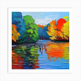 Autumn By The River Art Print