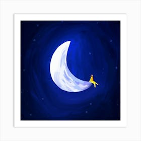 Person On The Moon Art Print