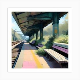 Train Station Art Print