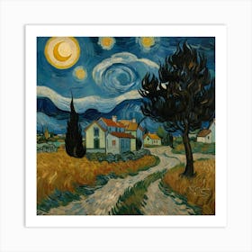 Default The Starry Night By Vincent Van Gogh Is A Captivating 2 Art Print