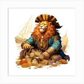Pirate Lion 1 Art Print