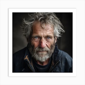 Portrait Of A Old Man Art Print