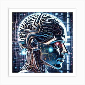 Cyborg Head 27 Art Print