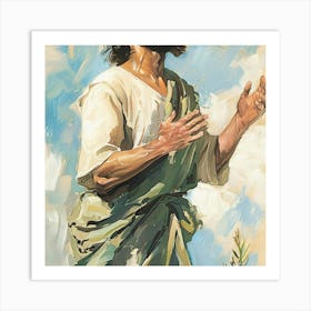 Jesus Praying Art Print