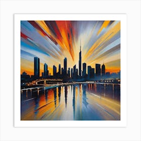 Dubai Skyline 5 Art Print