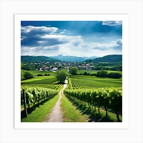 Plant Green Tree Grass Texture Scenic Rural City Farm Building Lane Road Background Clo (3) Art Print