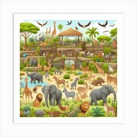 Zoo Animals 1 Art Print