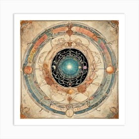 Astrological Nouveau Chart Series - 16 Art Print