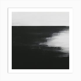 Abstract Painting, Black And White Art Print